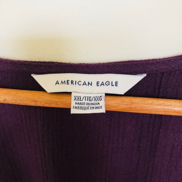 Purple long sleeved blouse corset detailing - Picture 4 of 6